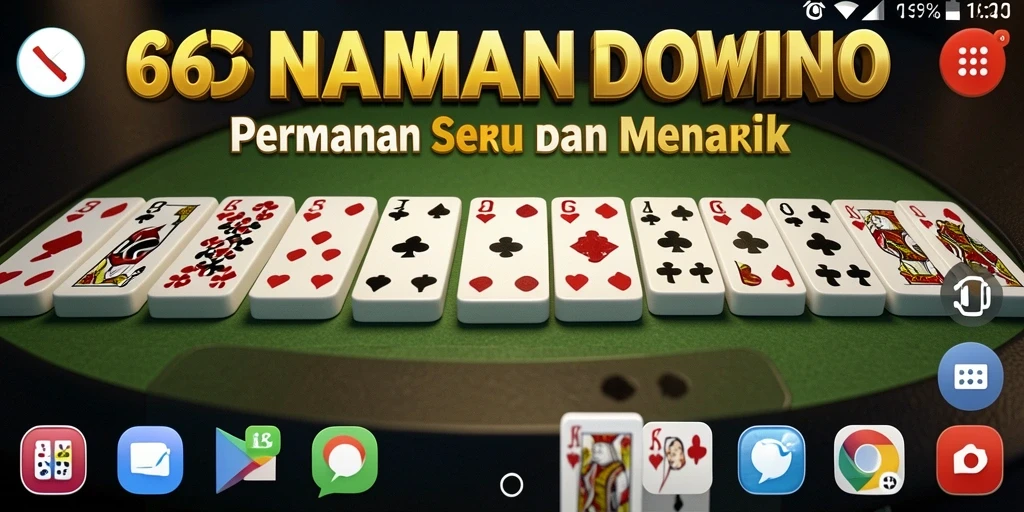 Screenshot game 66D menampilkan gameplay Domino yang seru.