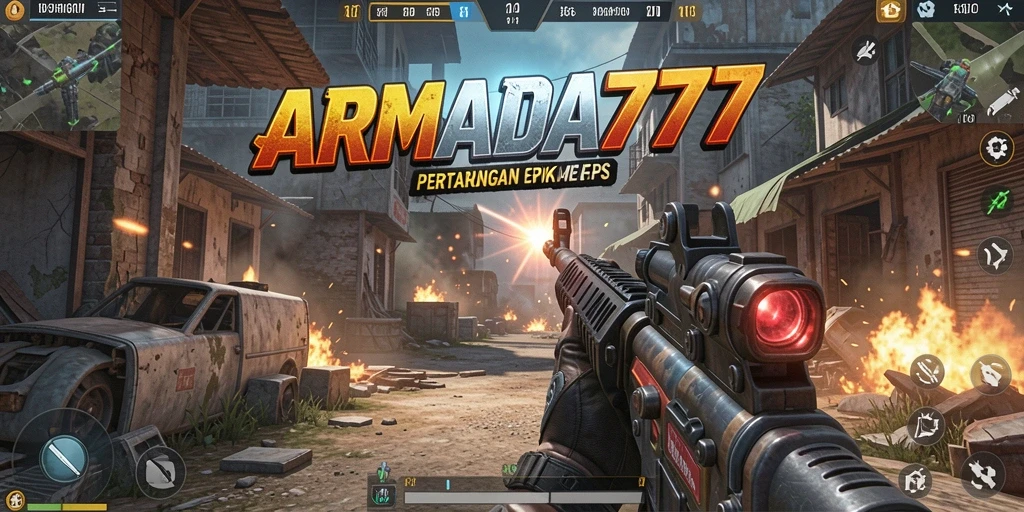 Tampilan aksi penuh ketegangan dalam gameplay <strong>ARMADA777</strong>.