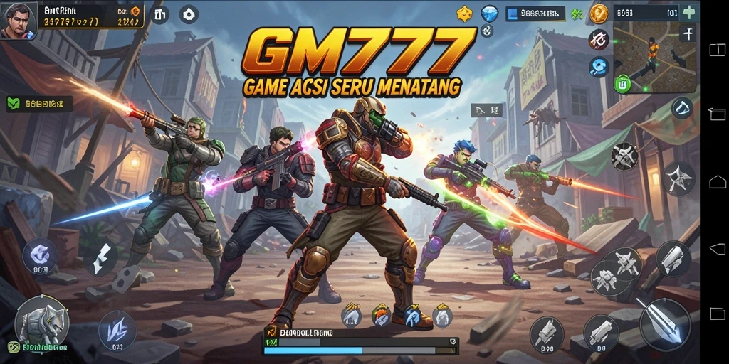 Screenshot menunjukkan aksi seru dalam gameplay GM777.