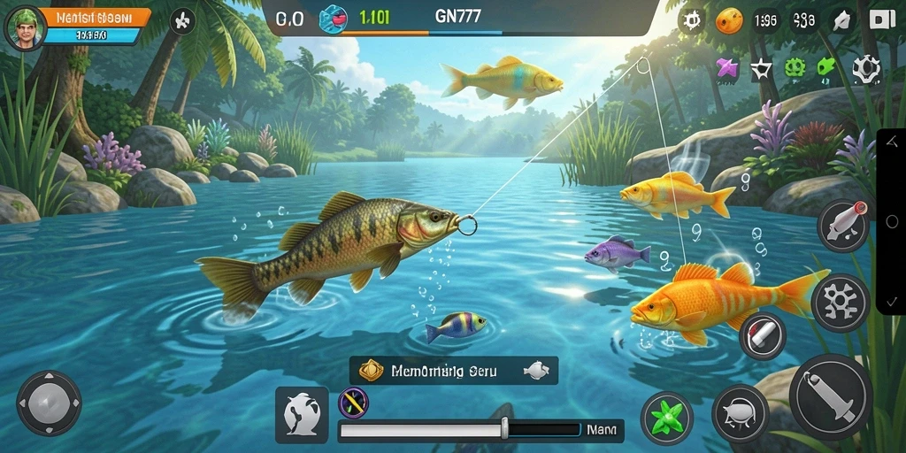 Tampilan gameplay memancing yang menakjubkan di GN777.
