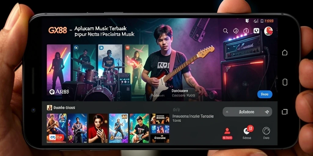 Tampilan menarik dari gameplay GX88 dengan berbagai fitur musik interaktif.