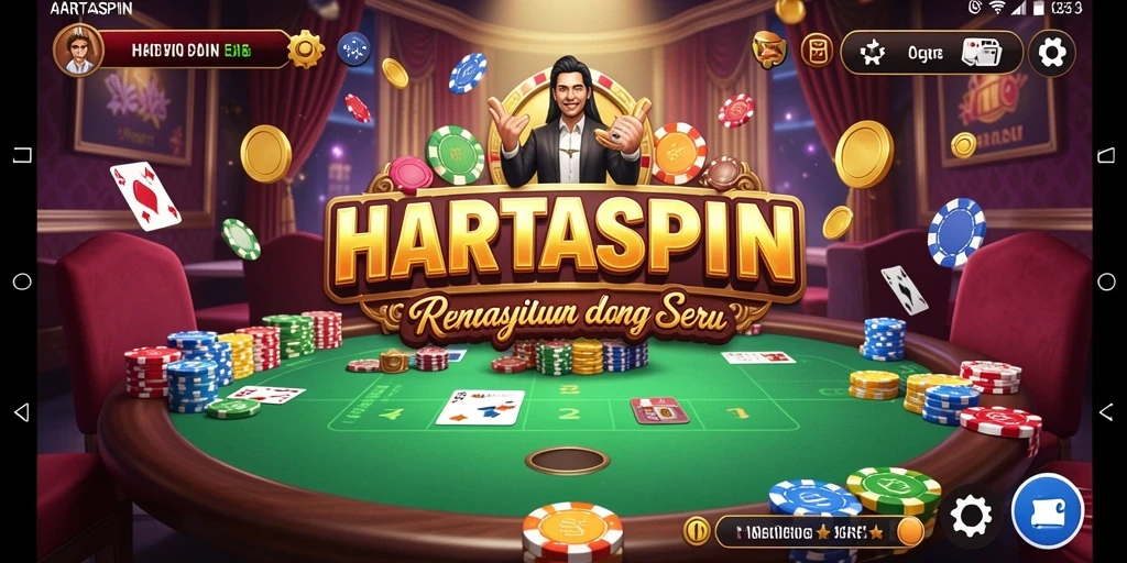 Tampilan menarik dari gameplay HARTASPIN yang memukau.