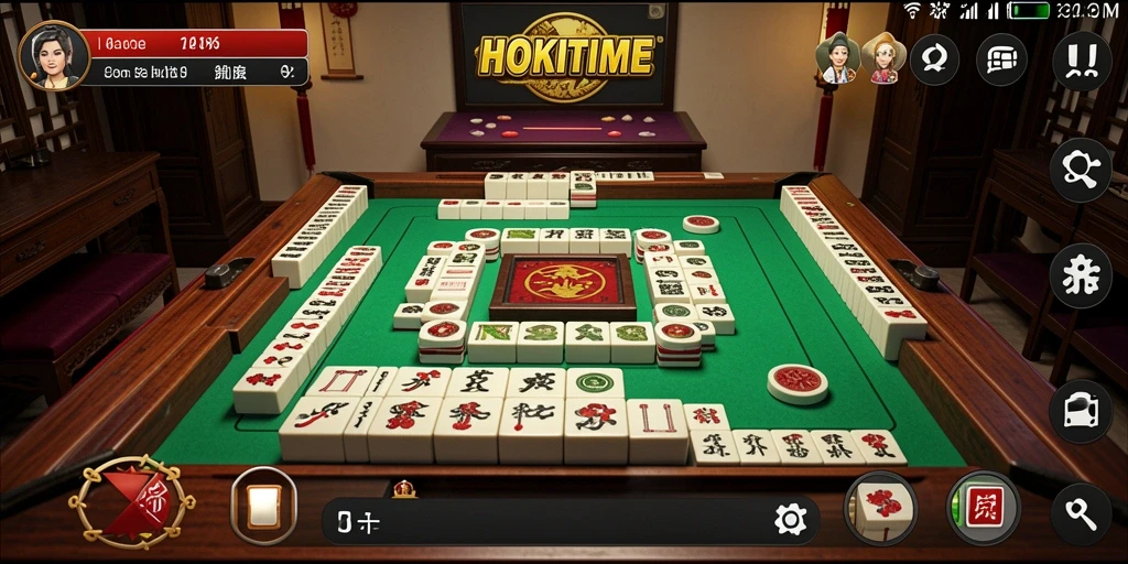 Screenshot HOKITIME menampilkan gameplay Mahjong yang seru dan menantang.