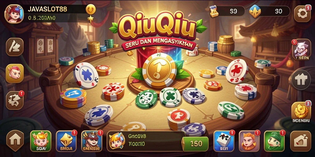 Tampilan gameplay QiuQiu yang menarik dan interaktif di JAVASLOT88.