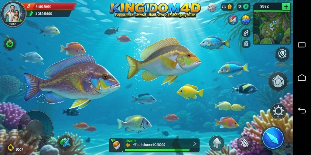 Tangkapan layar KINGDOM4D menunjukkan aksi seru gameplay Tembak Ikan.