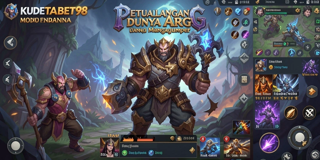 Tangkapan layar gameplay KUDETABET98 dengan aksi petualangan ARPG yang intens.