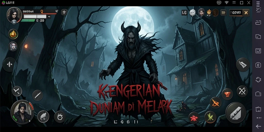 Screenshot menampilkan momen menegangkan di dalam game Horror LG111.