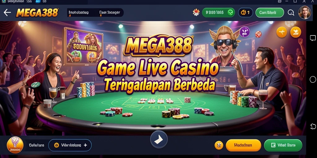 Tampilan menakjubkan dari gameplay Live Casino di MEGA388.