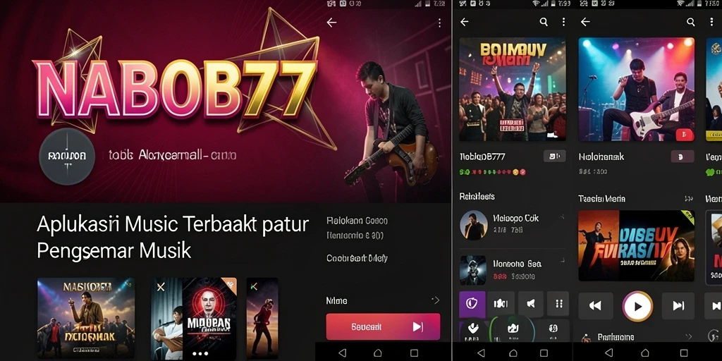 Tangkapan layar gameplay NABOB77 menampilkan antarmuka aplikasi musik yang menarik.