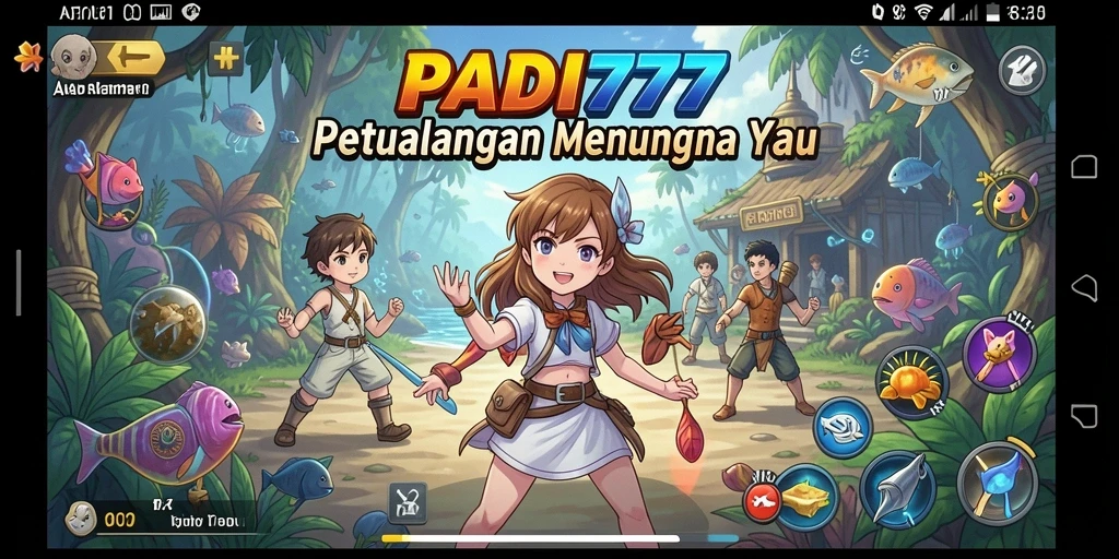 Tampilan gameplay menarik dari PADI777 dengan karakter anime.