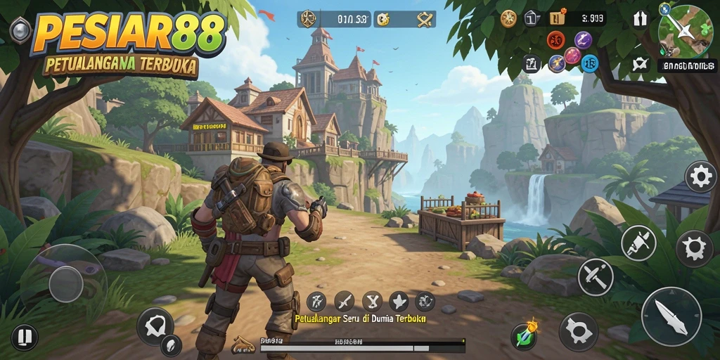 Gameplay PESIAR88 menunjukkan eksplorasi dunia terbuka yang mendebarkan.