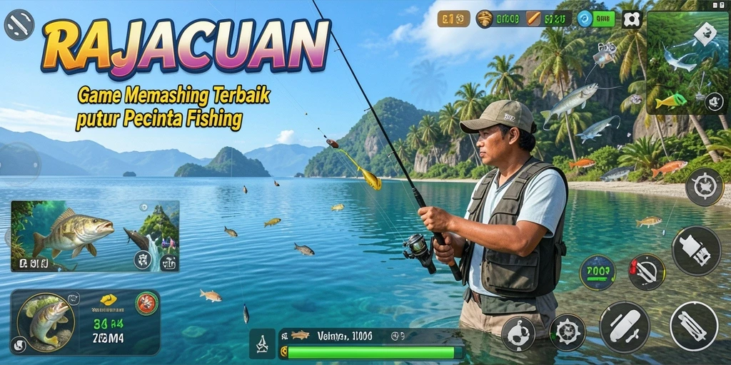 Tangkapan besar dalam gameplay memancing RAJACUAN.