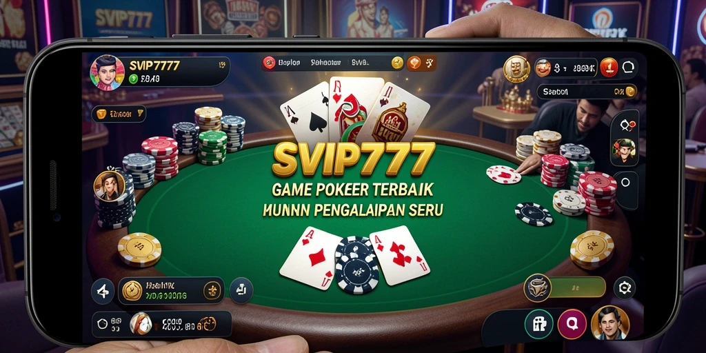 Screenshot permainan SVIP777 menampilkan aksi seru saat bermain poker.