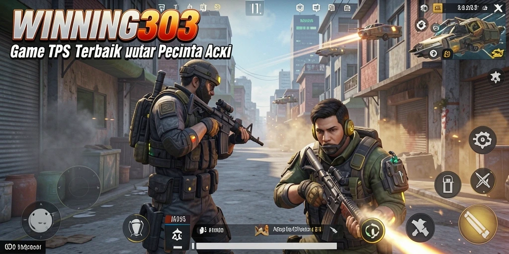 Tampilan seru dari gameplay <strong>WINNING303</strong> dalam aksi pertempuran TPS.