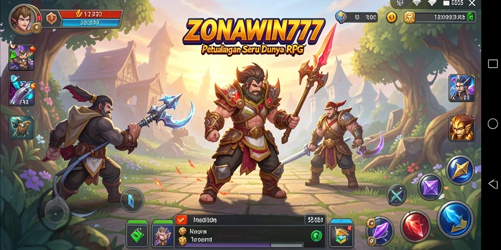 Tangkapan layar utama dari gameplay <strong>ZONAWIN777</strong> yang memperlihatkan aksi pertarungan epik.